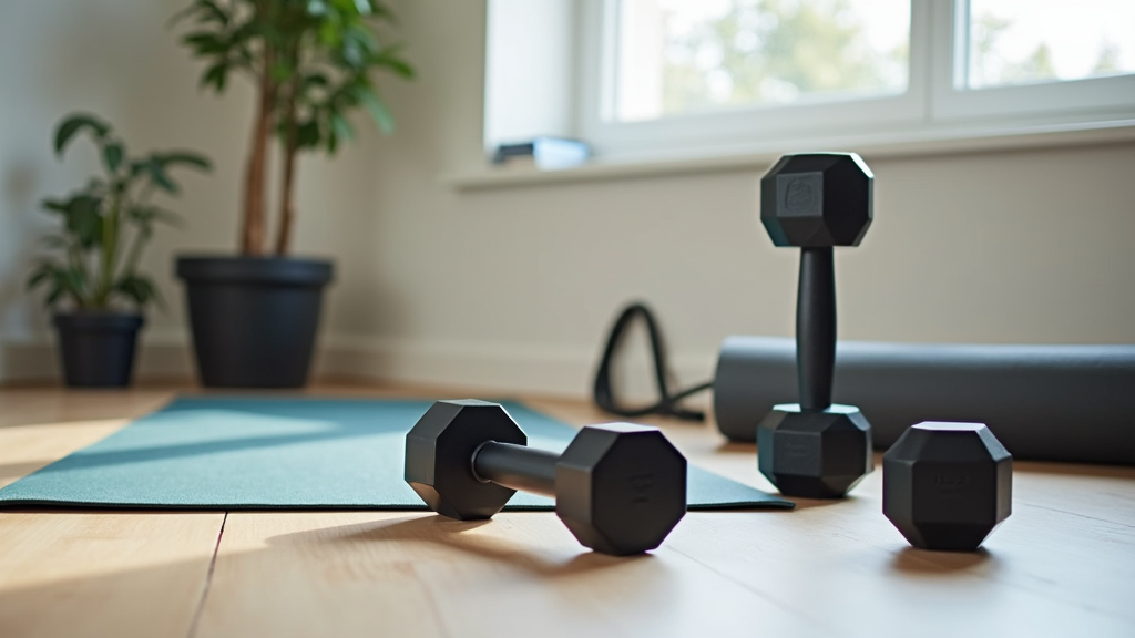 Home fitness equipment setup